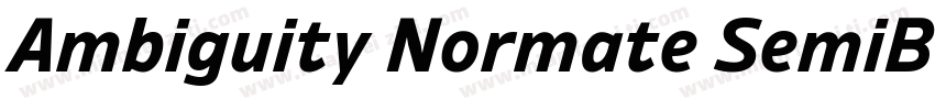 Ambiguity Normate SemiBold字体转换